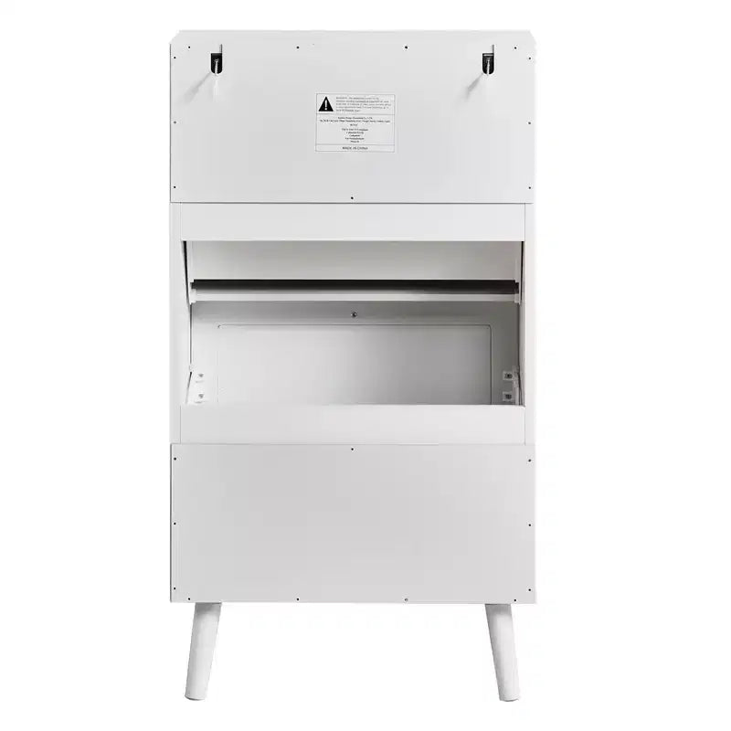 Karl Home 2 Tiroirs Blanc Panneau de Particules 54cm. L Meubles à Chaussures