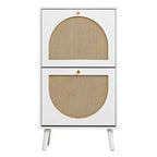 Karl Home 2 Tiroirs Blanc Panneau de Particules 54cm. L Meubles à Chaussures