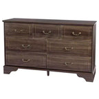 Commode à 7 tiroirs Karl Home en MDF (panneau de fibres à densité moyenne) marron, L. 137 cm