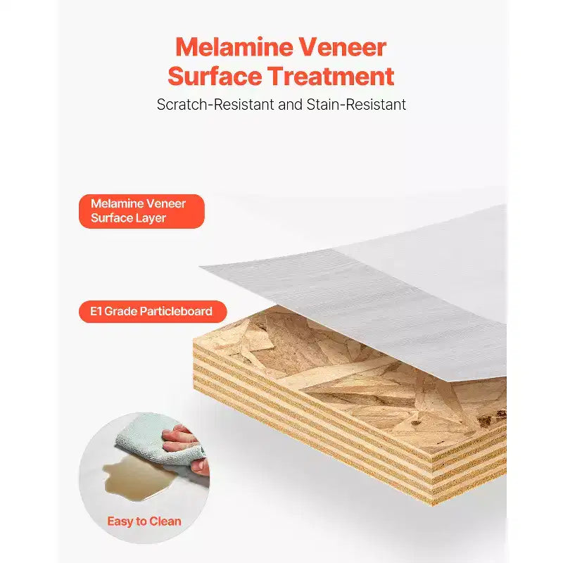 Meuble TV flottant VEVOR, Centre de divertissement mural de 120 cm avec trou pour câbles, Étagère TV flottante moderne avec armoire de rangement, Blanc