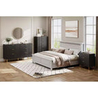 Commode moderne à 5 tiroirs - Grande capacité de rangement avec poignées dorées pour Chambre et Salon