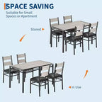 Ensemble Table et Chaises de Salle à Manger, Ensemble Table de Salle à Manger avec Protection d'Angle, Table de Cuisine et Chaises en Bois avec Chaises Rembourrées pour Cuisine, Appartement