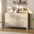 46.5 Fluted Sideboard Buffet Cabinet with 2 Doors & 3 Drawers, Sideboard Console Table Accent Credenza for Entryway, Living Room, Dinning Room