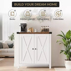 29.9 Buffet Bahut avec Étagères Réglables et 2 Portes, Meuble d'Appoint Console pour Entrée