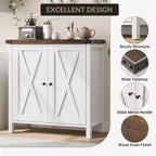 29.9 Buffet Bahut avec Étagères Réglables et 2 Portes, Meuble d'Appoint Console pour Entrée