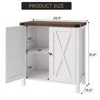 29.9 Buffet Bahut avec Étagères Réglables et 2 Portes, Meuble d'Appoint Console pour Entrée
