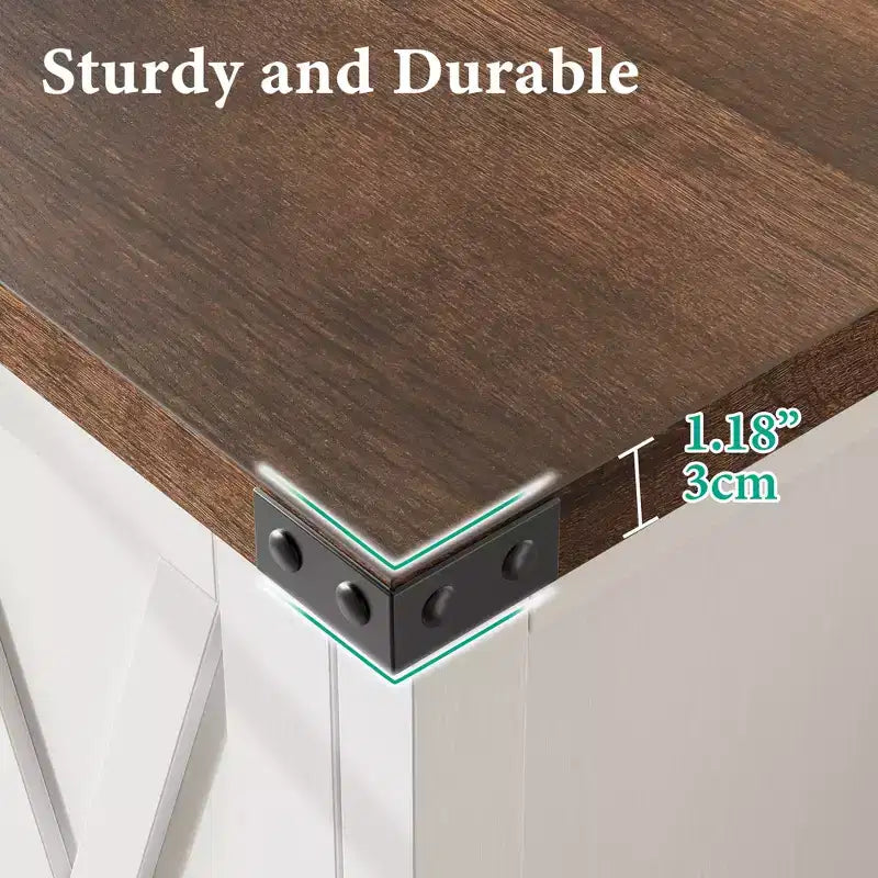 29.9 Buffet Bahut avec Étagères Réglables et 2 Portes, Meuble d'Appoint Console pour Entrée
