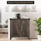 29.9 Buffet Bahut avec Étagères Réglables et 2 Portes, Meuble d'Appoint Console pour Entrée