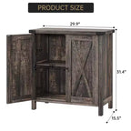 29.9 Buffet Bahut avec Étagères Réglables et 2 Portes, Meuble d'Appoint Console pour Entrée