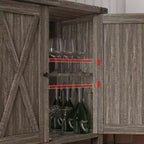 29.9 Buffet Bahut avec Étagères Réglables et 2 Portes, Meuble d'Appoint Console pour Entrée