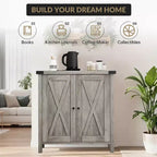 29.9 Buffet Bahut avec Étagères Réglables et 2 Portes, Meuble d'Appoint Console pour Entrée