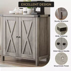 29.9 Buffet Bahut avec Étagères Réglables et 2 Portes, Meuble d'Appoint Console pour Entrée