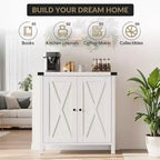29.9 Buffet Bahut avec Étagères Réglables et 2 Portes, Meuble d'Appoint Console pour Entrée