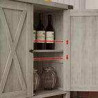 29.9 Buffet Bahut avec Étagères Réglables et 2 Portes, Meuble d'Appoint Console pour Entrée