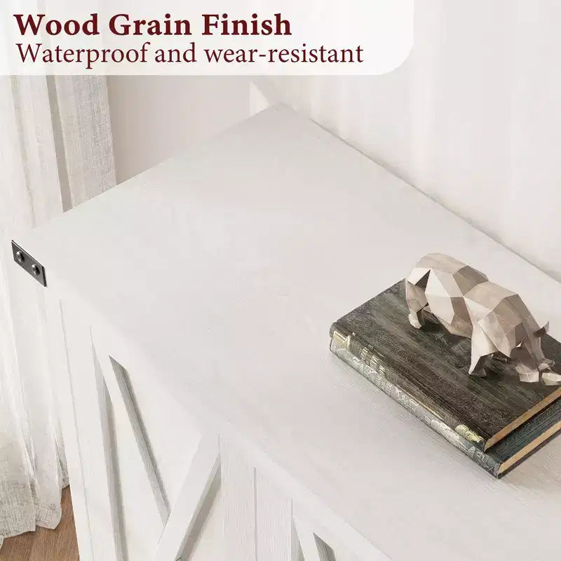 29.9 Buffet Bahut avec Étagères Réglables et 2 Portes, Meuble d'Appoint Console pour Entrée