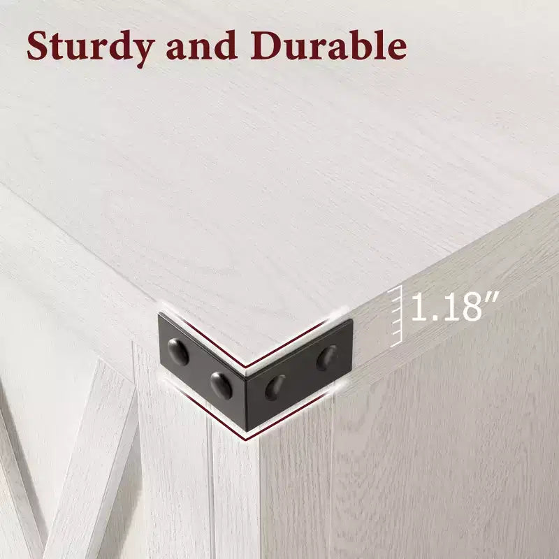 29.9 Buffet Bahut avec Étagères Réglables et 2 Portes, Meuble d'Appoint Console pour Entrée