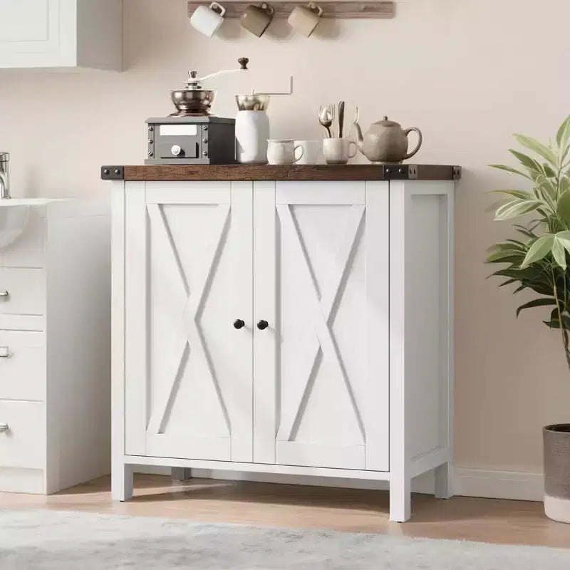 29.9 Buffet Bahut avec Étagères Réglables et 2 Portes, Meuble d'Appoint Console pour Entrée
