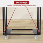 Chariot de transport pour plaques de plâtre, chariot de plateforme en acier robuste d'une capacité de 680 kg avec 4 roues, chariot utilitaire pliable pour plaques de plâtre, bois, matelas
