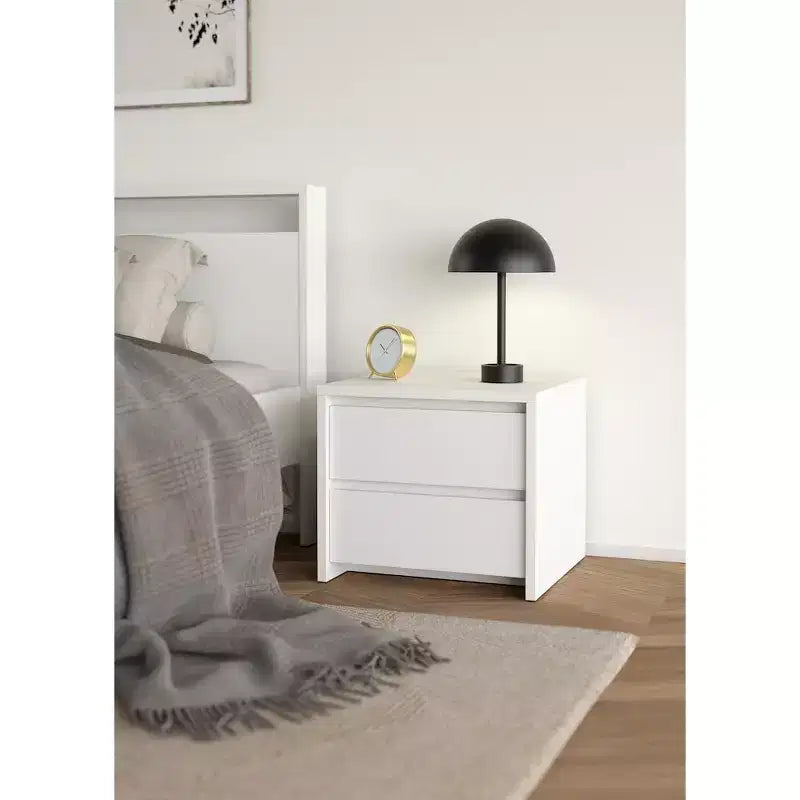 Tvilum,Table de chevet à 2 tiroirs de 43 cm de haut Next