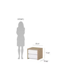 Tvilum,Table de chevet à 2 tiroirs de 43 cm de haut Next
