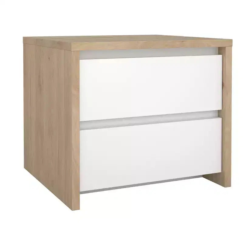 Tvilum,Table de chevet à 2 tiroirs de 43 cm de haut Next