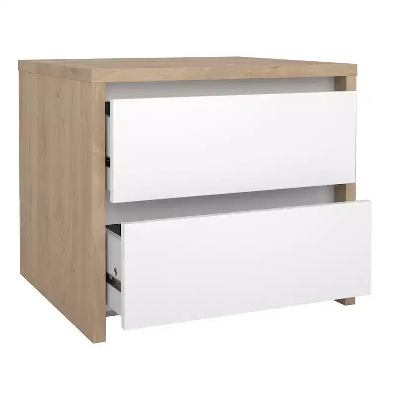 Tvilum,Table de chevet à 2 tiroirs de 43 cm de haut Next