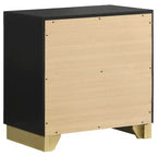 Coaster, Table de chevet 2 tiroirs Caraway Noir