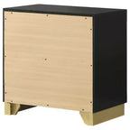 Coaster, Table de chevet 2 tiroirs Caraway Noir