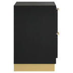 Coaster, Table de chevet 2 tiroirs Caraway Noir