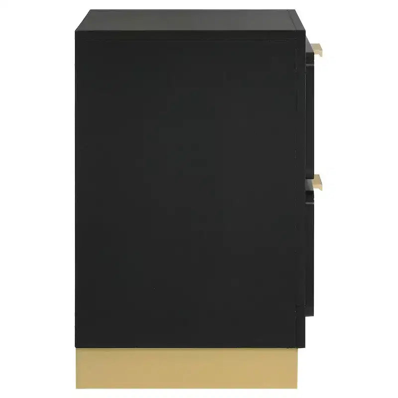 Coaster, Table de chevet 2 tiroirs Caraway Noir