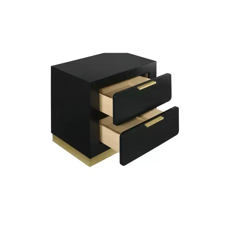 Coaster, Table de chevet 2 tiroirs Caraway Noir