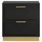 Coaster, Table de chevet 2 tiroirs Caraway Noir