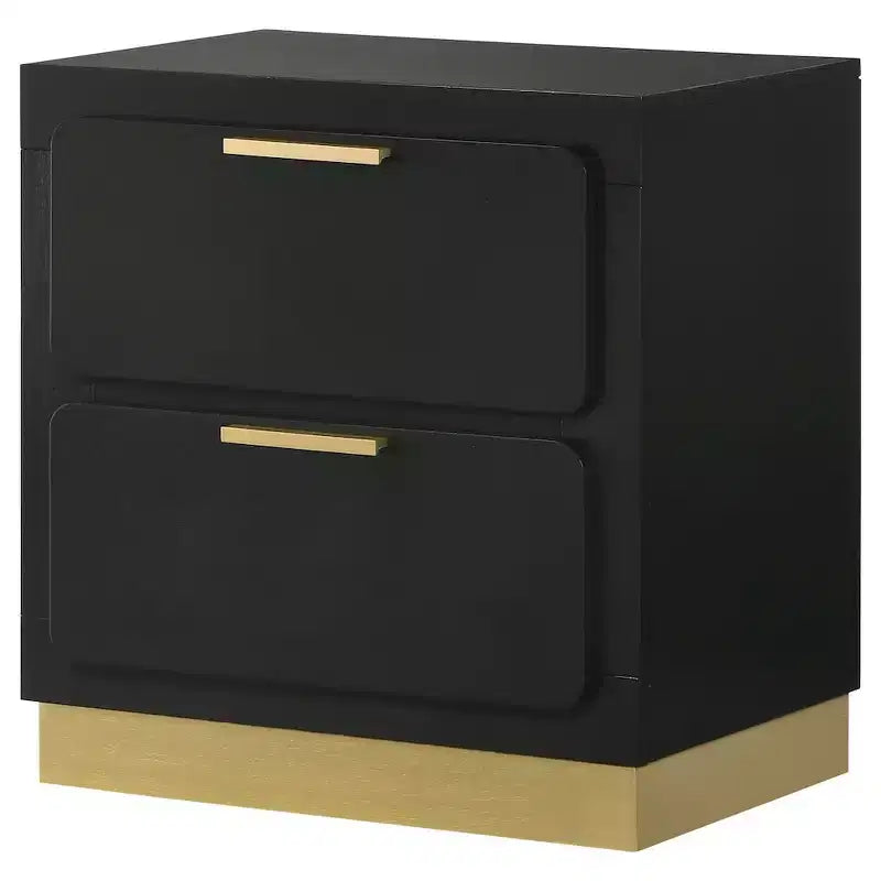 Coaster, Table de chevet 2 tiroirs Caraway Noir