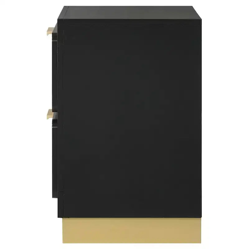 Coaster, Table de chevet 2 tiroirs Caraway Noir