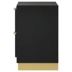 Coaster, Table de chevet 2 tiroirs Caraway Noir