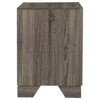 Coaster, table de chevet 2 tiroirs Wright, chêne marron