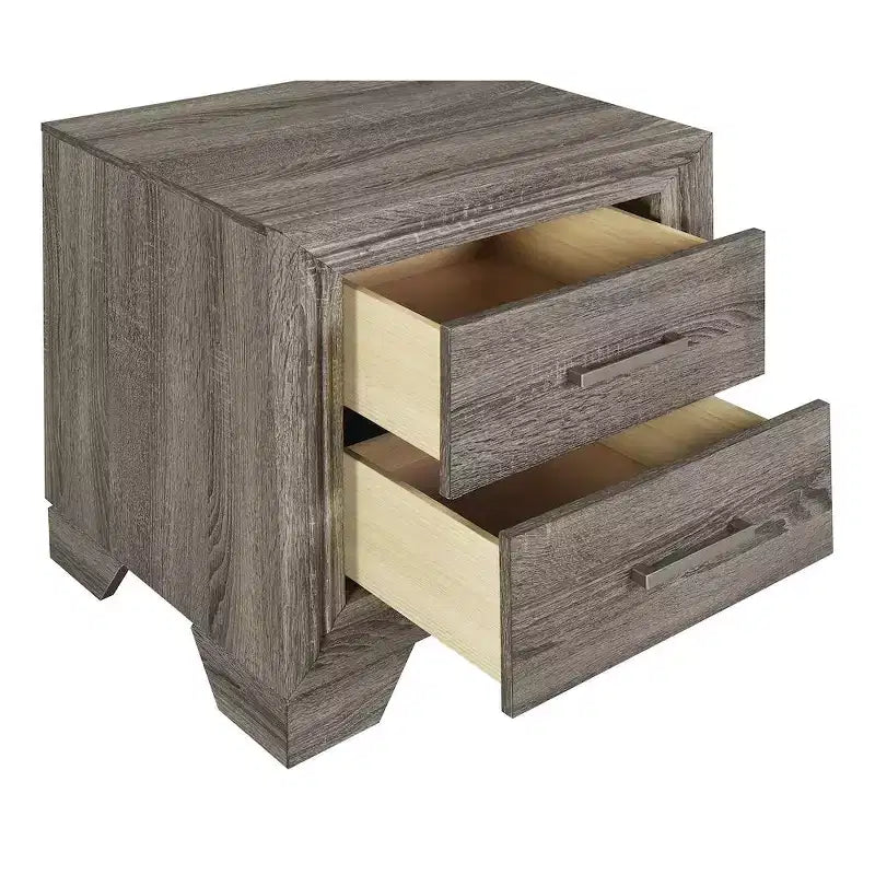 Coaster, table de chevet 2 tiroirs Wright, chêne marron