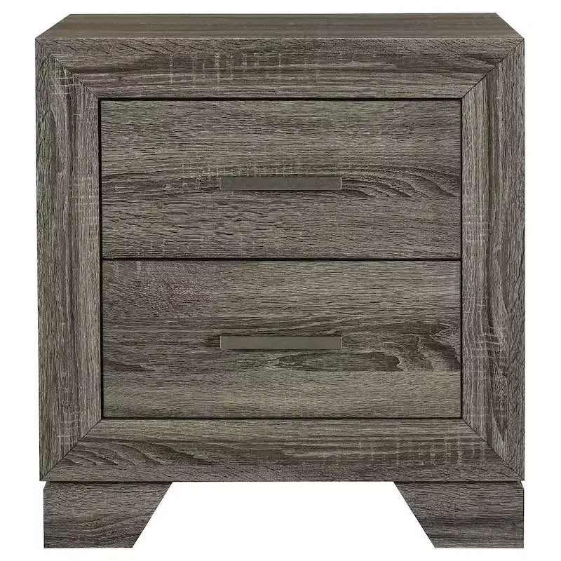 Coaster, table de chevet 2 tiroirs Wright, chêne marron