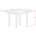 Table rectangulaire HomeStock 30x48 avec 2 rallonges latérales