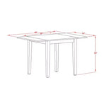 Table rectangulaire HomeStock 30x48 avec 2 rallonges latérales