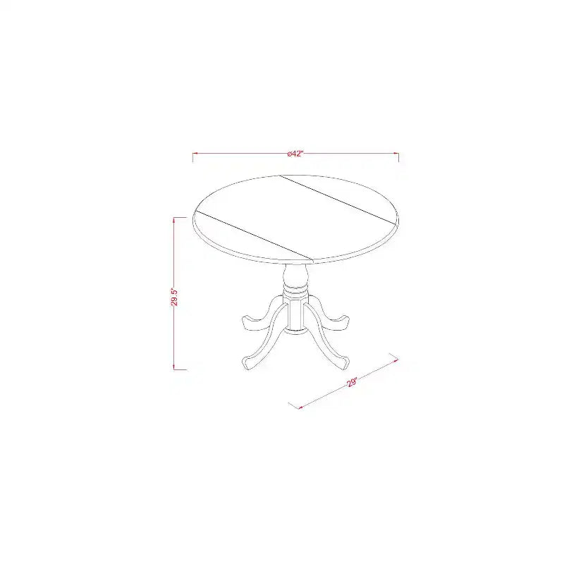 Table de salle à manger HomeStock en bois d'hévéa avec deux rallonges escamotables de 23 cm