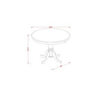 Table à manger HomeStock en bois d'hévéa, ronde de 36 pouces