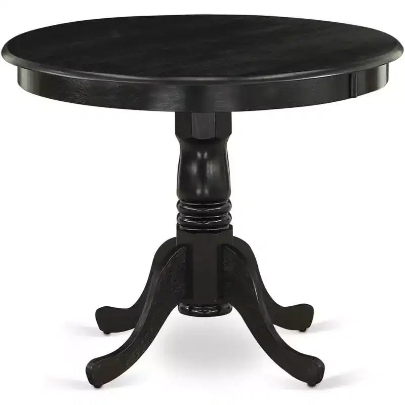Table à manger HomeStock en bois d'hévéa, ronde de 36 pouces