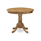 Table à manger HomeStock en bois d'hévéa, ronde de 36 pouces