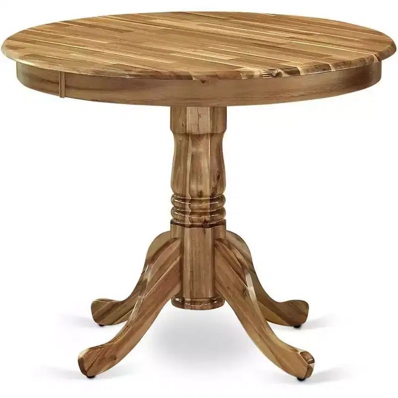 Table à manger HomeStock en bois d'hévéa, ronde de 36 pouces
