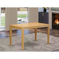 HomeStock Rectangular Counter Height Dining Table Oak Finish