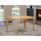 HomeStock Rectangular Counter Height Dining Table Oak Finish