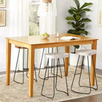 Table à manger rectangulaire hauteur comptoir HomeStock Fini chêne