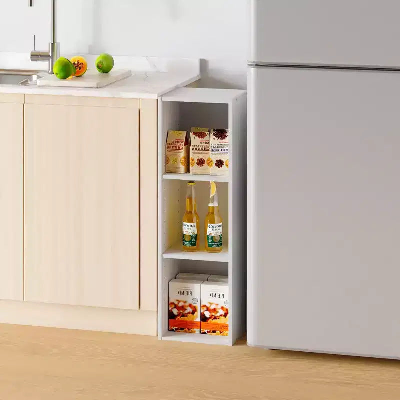 HOMLUX Étagère bibliothèque 3 niveaux ouverte, support de rangement polyvalent avec tablettes réglables Noir/Blanc