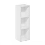 HOMLUX Étagère bibliothèque 3 niveaux ouverte, support de rangement polyvalent avec tablettes réglables Noir/Blanc